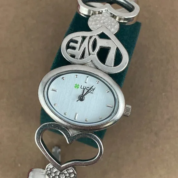 Lucky Brand Watch Silvertone Hearts and Love Lucky Brand Analog Casual Wristwatches for sale | eBay main image 3